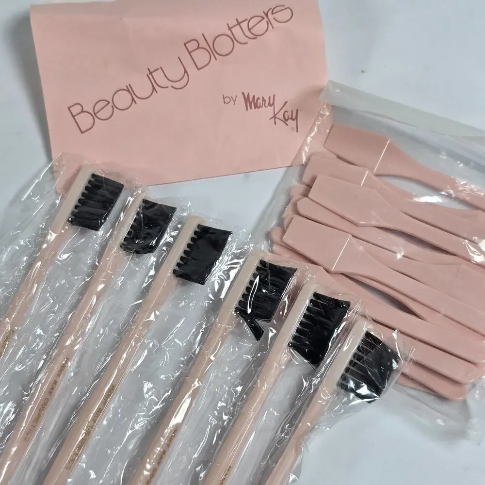 Vintage Mary Kay Beauty Blotters Makeup Brushes Cosmetic Applicator Lot